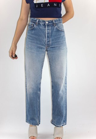 VINTAGE 90'S 501 DISTRESSED HEM LEVI JEANS
