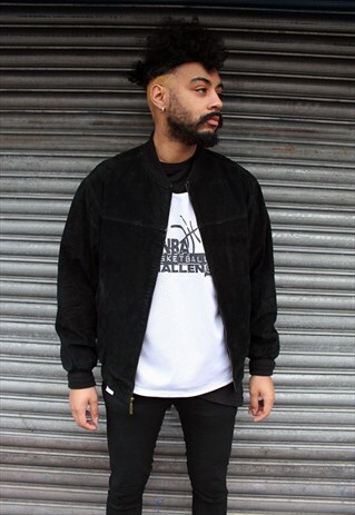 JOHN ASHFORD SUEDE BOMBER STYLE JACKET