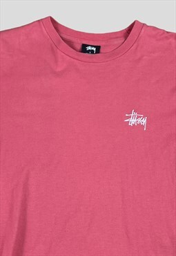 Y2K Pink Stussy T-shirt 