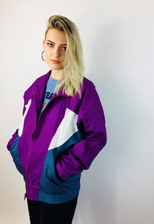 VINTAGE 80'S RAVE PUMA WINDBREAKER JACKET