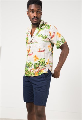 VINTAGE 80S HAWAIIAN SHIRT / S1550