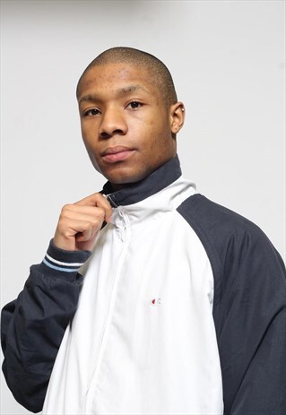 VINTAGE CHAMPION TRACK JACKET WHITE