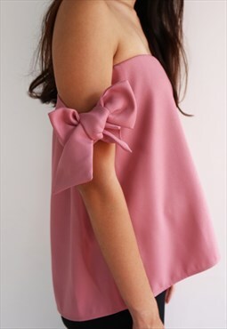 Lillian Top - off shoulder top in Pink