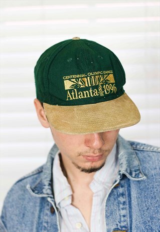 VINTAGE OLYMPIC GAMES BASEBALL CAP LOGO 90S ONE SIZE 2.6