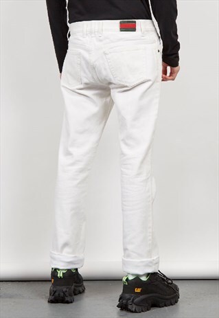 VINTAGE 90'S GUCCI WHITE JEANS