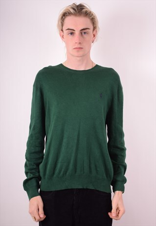 POLO RALPH LAUREN MENS VINTAGE JUMPER SWEATER LARGE 90S