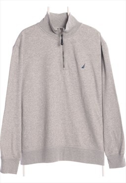 Grey Nautica Quarter Zip Sweatshirt - XLarge