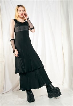 Vintage Prom Dress Y2K Black Evening Party Dress