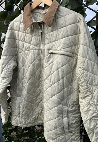 VINTAGE 80'S BARBOUR QUILTED DALKIETH LIGHTWEIGHT JACKET L