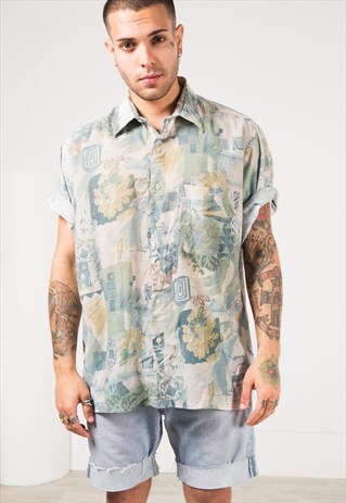 VINTAGE 80S HAWAIIAN SHIRT / S1573