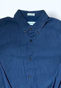 Vintage Calvin Klein Long Sleeved Blue Shirt 