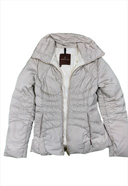 Moncler cream puffer coat ladies 