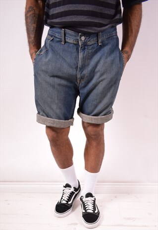 LEVI'S MENS VINTAGE DENIM SHORTS W40 BLUE 90S