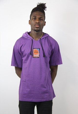 VINTAGE REEBOK 90S HOODED T-SHIRT