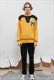 VINTAGE 90S YELLOW WASP RELAXED KNIT PULLOVER JUMPER MEN L