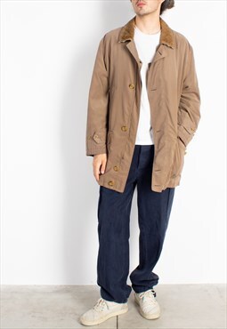 Men's Burberry Beige Wool Lined Jacket