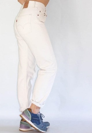 Vintage 501 Button Fly High White Levi's Jeans | Florrie Janes Vintage ...