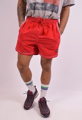 DIADORA MENS VINTAGE SHORTS LARGE RED 90S