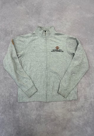 HARLEY-DAVIDSON SWEATSHIRT ZIP UP JUMPER WITH LOGO