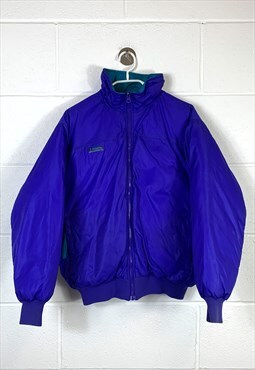 Vintage Columbia Reversible Puffer Jacket / Coat Blue