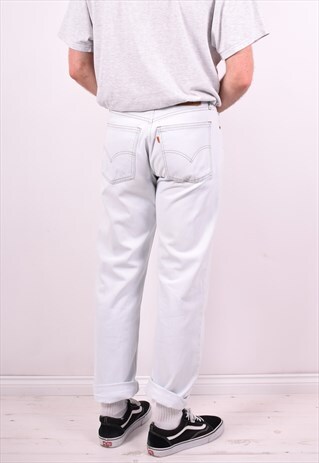 LEVI'S 614 MENS VINTAGE JEANS W34 L32 BLUE 90'S