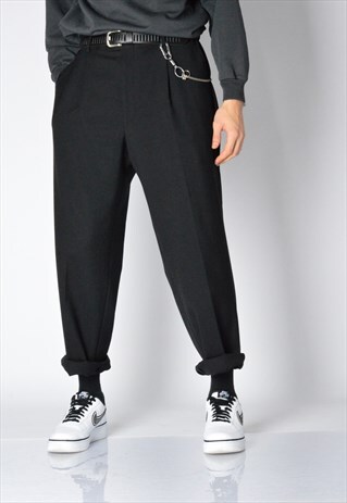VINTAGE 90S BLACK MINIMALIST PANTS