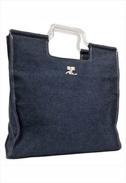 Vintage Courreges Tote Bag, Denim, Blue
