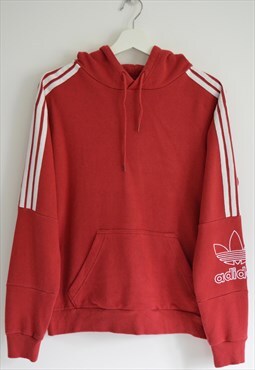 Vintage Adidas Original Red Hoodie - Medium Size