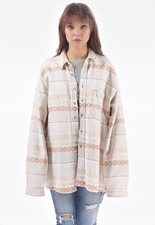 STRIPED AZTEC FLANNEL SHIRT