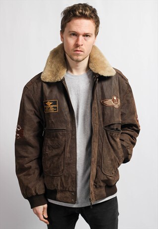VINTAGE SUEDE SHERPA JACKET