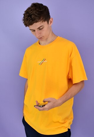 G&G UNISEX YELLOW ORIGINAL MULTI LINES S/S TEE