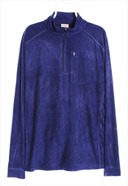 Vintage 90's L.L.Bean Fleece Quarter Zip Warm Blue Men's XLa