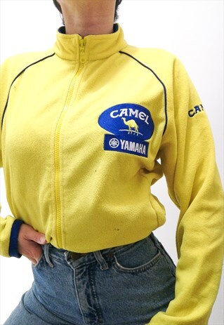 VINTAGE CAMEL YAMAHA BICOLOR EMBROIDERED FLEECE