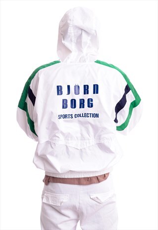 VINTAGE BJORN BORG HOODIE SHELL JACKET