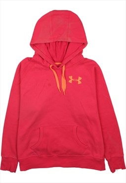 Vintage 90's Under Armour Hoodie Pullover Pink XLarge