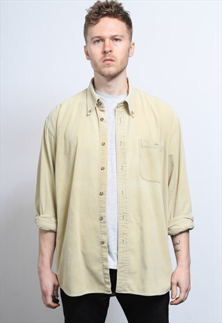 VINTAGE CORDUROY CORD SHIRT BEIGE