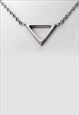 TRIANGLE CHAIN NECKLACE WOMEN STERLING SILVER NECKLACE