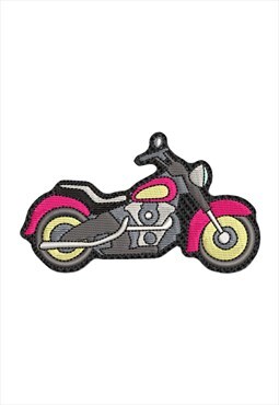 Embroidered Classic Motorcycle iron on patch / sew on patch