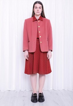 REVIVAL 80s Vintage Pink Wool Jacket Blazer