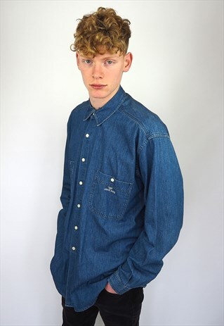 90'S RARE GIORGIO ARMANI JEANS DENIM SHIRT