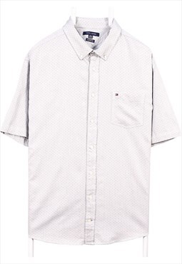 Vintage 90's Tommy Hilfiger Shirt small logo Button Up Short