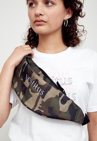VESTITUS CROSS-BODY EMBROIDERED BUMBAG CAMO