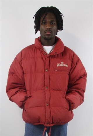 VINTAGE REPLAY RED PUFFER JACKET