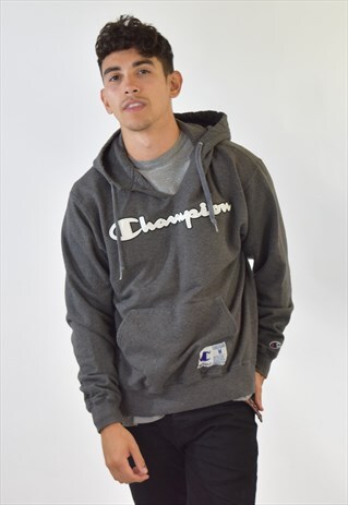 VINTAGE 90S GREY CHAMPION HOODIE