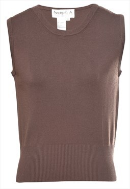 Vintage Dark Brown Sweater Vest - M