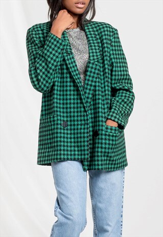 vintage houndstooth blazer