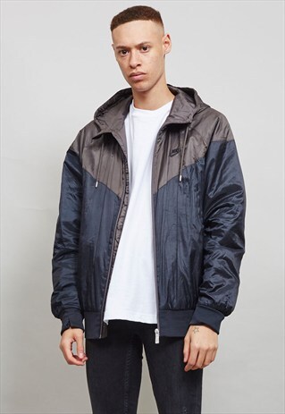 VINTAGE PADDED NIKE HOODED SHELL BOMBER JACKET