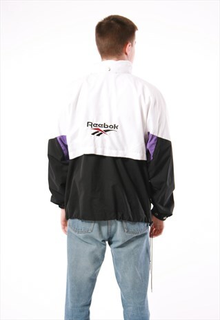 VTG RARE REEBOK BIG LOGO SPEEL OUT SHELL JACKET 13873