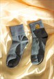 BLUE SQUARE BLOCK SMILEY SOCKS