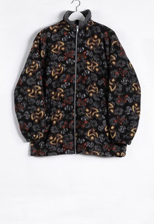 VINTAGE 80S PATTERNED FLEECE JACKET / SP201651